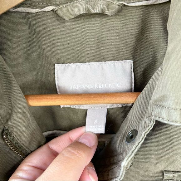 Banana Republic Utility Military Olive Green Coat Size Small - Picture 3 of 11